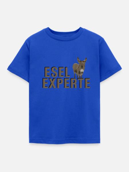 Esel Experte - Kinder T-Shirt - Royalblau