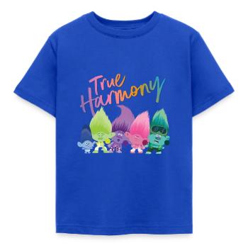 Trolls True Harmony Viele Bunte Trolls - Kinder T-Shirt - Royalblau - Vorne - AI Model Kid Female (0cm)