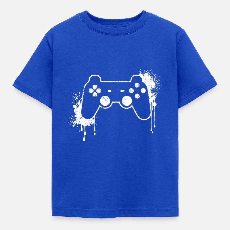 RETRO CONTROLLER en blanc - T-shirt Enfant - bleu royal