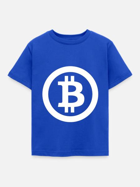 Bitcoin - Weiß - Kinder T-Shirt - Royalblau