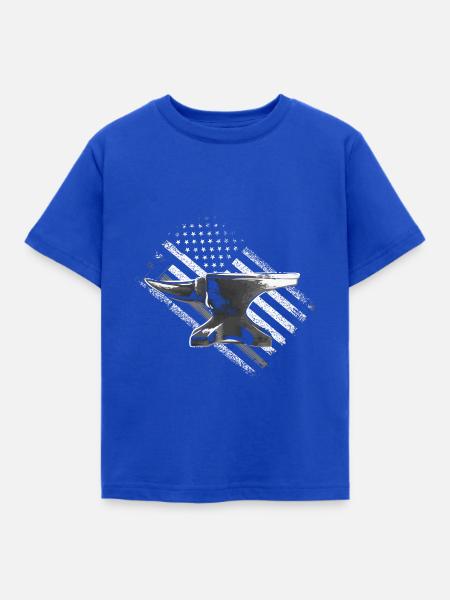 Amboss Schmied - Kinder T-Shirt - Royalblau