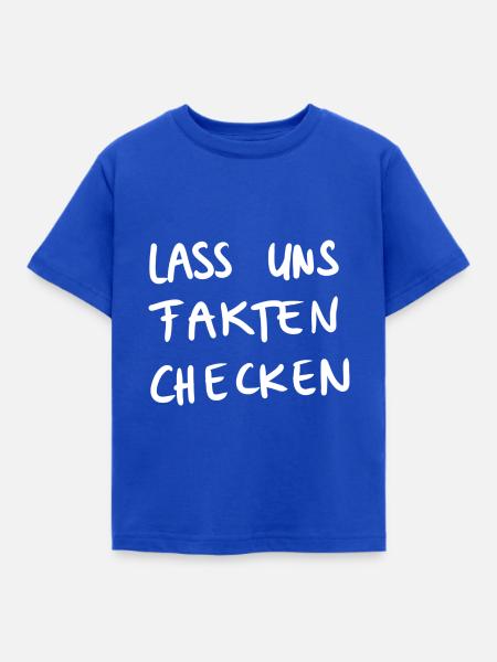 Fakten checken - Kinder T-Shirt - Royalblau