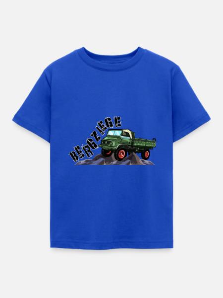Bergziege - Unimog - Offroad - Oldtimer - Kinder T-Shirt - Royalblau