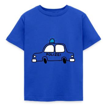 Police Car - Kids' T-Shirt - royal blue - Front - AI Model Kid Female (0cm)