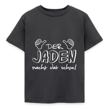 jaden - Kinder T-Shirt - Dunkelgrau - Vorne - AI Model Kid Female (0cm)