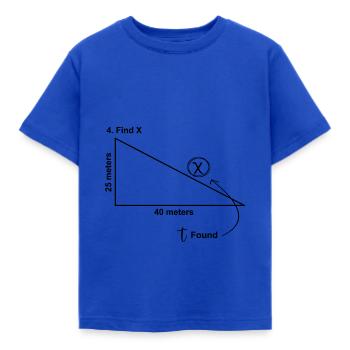 Mathématiques Fun Find X - T-shirt Enfant - bleu royal - Devant - AI Model Kid Female (0cm)