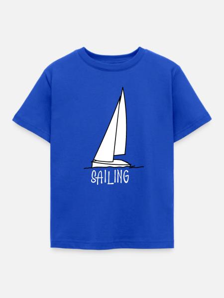 Segelyacht - Kinder T-Shirt - Royalblau
