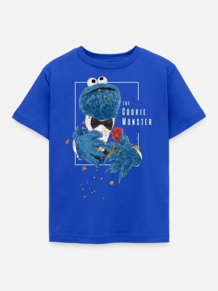 Sesamstraße The Cookie Monster - Kinder T-Shirt - Royalblau
