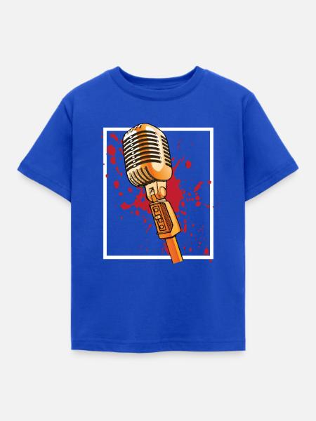 Bloddy Microphone - Kinder T-Shirt - Royalblau