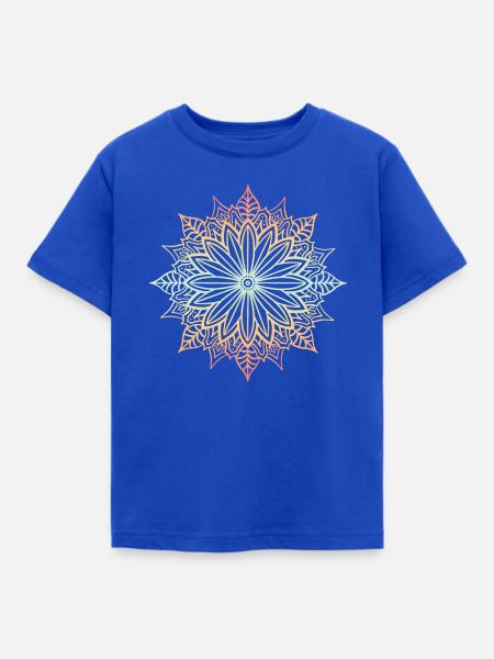Mandala - Kinder T-Shirt - Royalblau