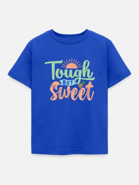 Tough und süß - Kinder T-Shirt - Royalblau