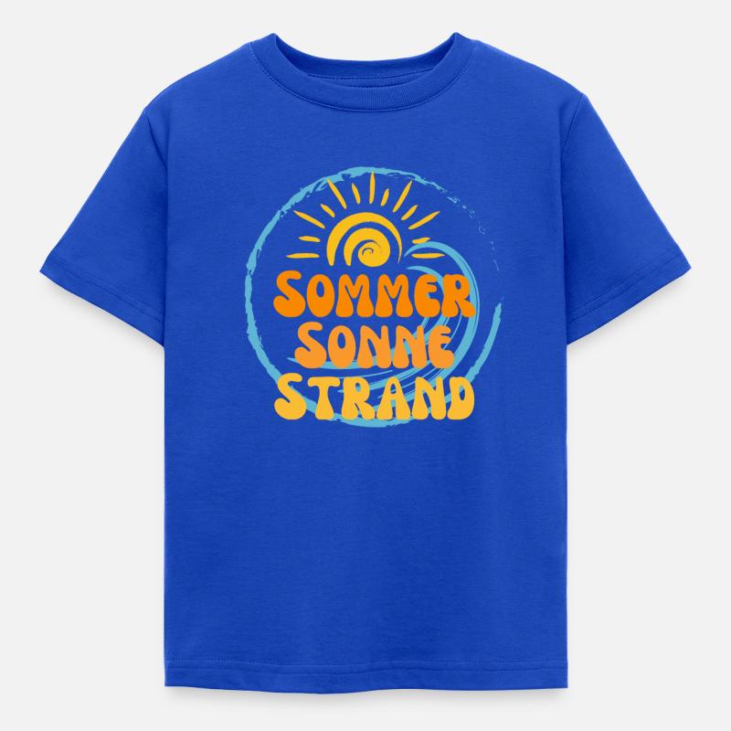 Nectarine de plage de soleil d’été 3 - T-shirt Enfant - bleu royal