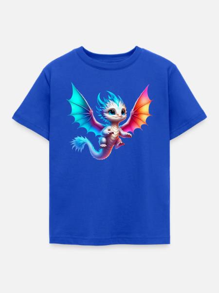 Drache - Kinder T-Shirt - Royalblau