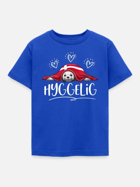 HYGGELIG - Robbe - Dänemark -w - Kinder T-Shirt - Royalblau