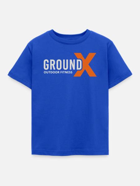 GroundX Sports - Kinder T-Shirt - Royalblau