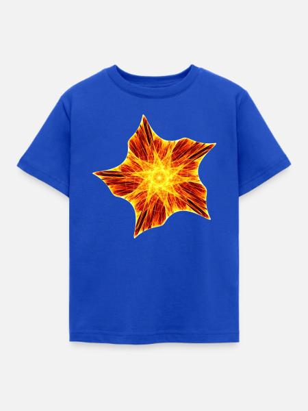 Flammender Seestern - Kinder T-Shirt - Royalblau