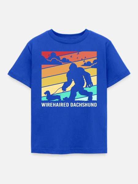 Rauhaardackel Dachshund - Kinder T-Shirt - Royalblau