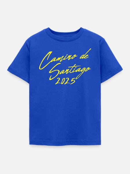 Jakobsweg 2026 buen camino Muschel - Kinder T-Shirt - Royalblau