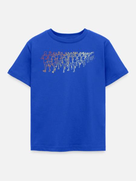 Läufer Retro-Stil - Kinder T-Shirt - Royalblau