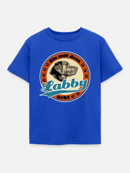 Die mit dem Labby - Kinder T-Shirt - Royalblau