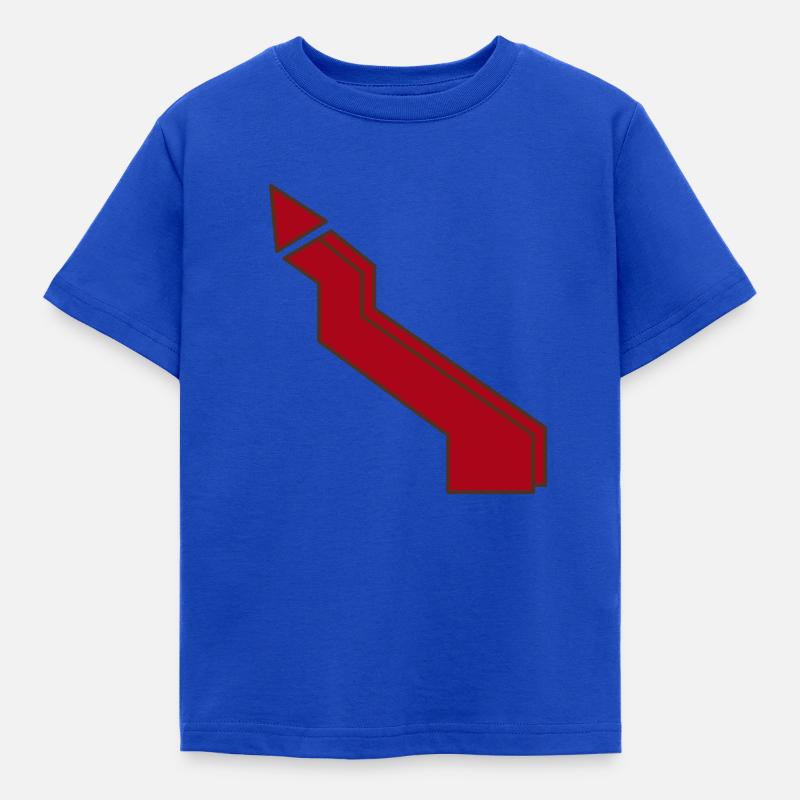 Blitz rot - Kinder T-Shirt - Royalblau