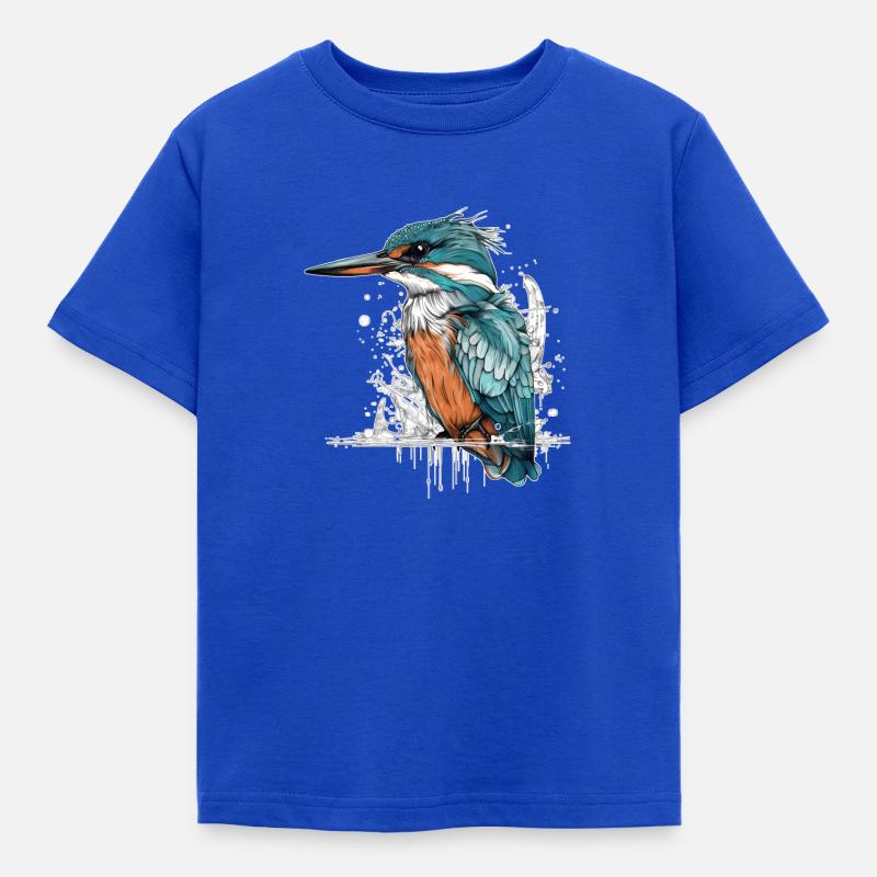 schöner Eisvogel - Børne-T-shirt - kongeblå