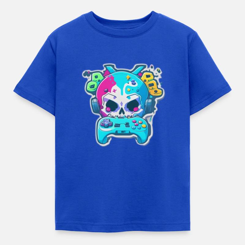 Skullhead Controller - Kinder T-Shirt - Royalblau