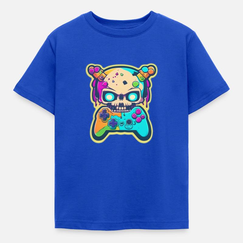 Skullhead Controller - Kinder T-Shirt - Royalblau