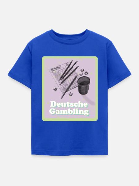 Kniffel Deutsche Gambling - Kinder T-Shirt - Royalblau