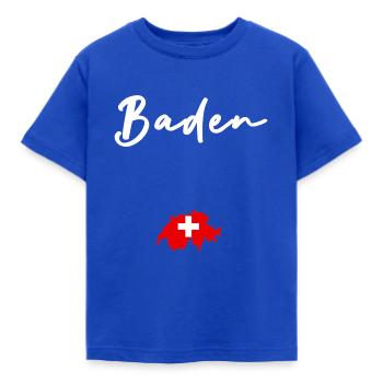 Baden - Kinder T-Shirt - Royalblau - Vorne - AI Model Kid Female (0cm)