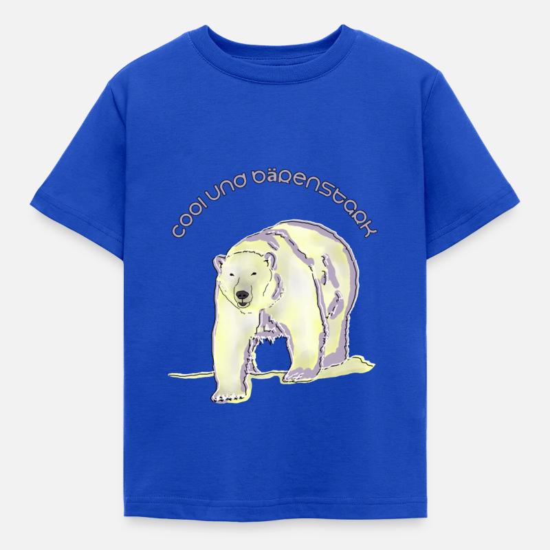 cool, bärenstark, Eisbär - Kinder T-Shirt - Royalblau