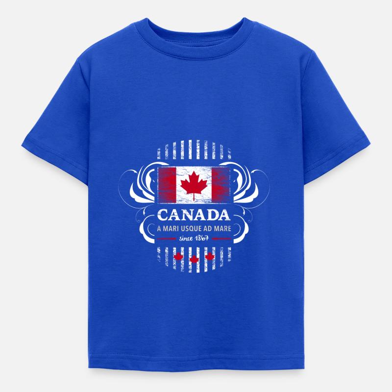 drapeau drapeau à la feuille d'érable d'érable Canada 2 - T-shirt Enfant - bleu royal