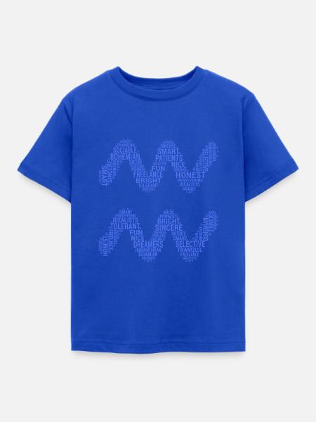 Wassermann Zeichen Eigenschaften - Kinder T-Shirt - Royalblau