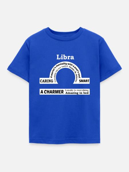 Waage Zeichen Eigenschaften - Kinder T-Shirt - Royalblau