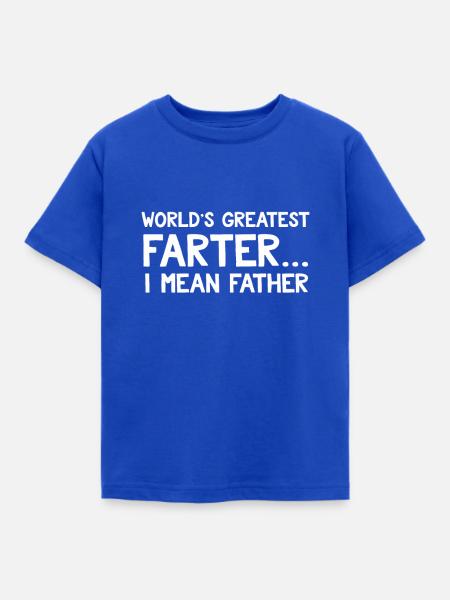 Worlds Greater Farter - Kinder T-Shirt - Royalblau