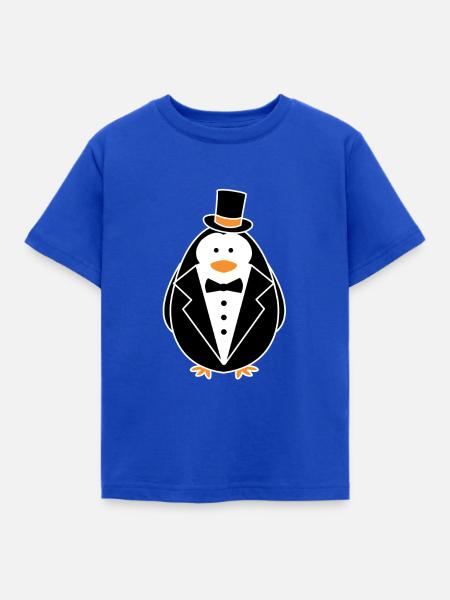 Pinguin Penguin - Kinder T-Shirt - Royalblau