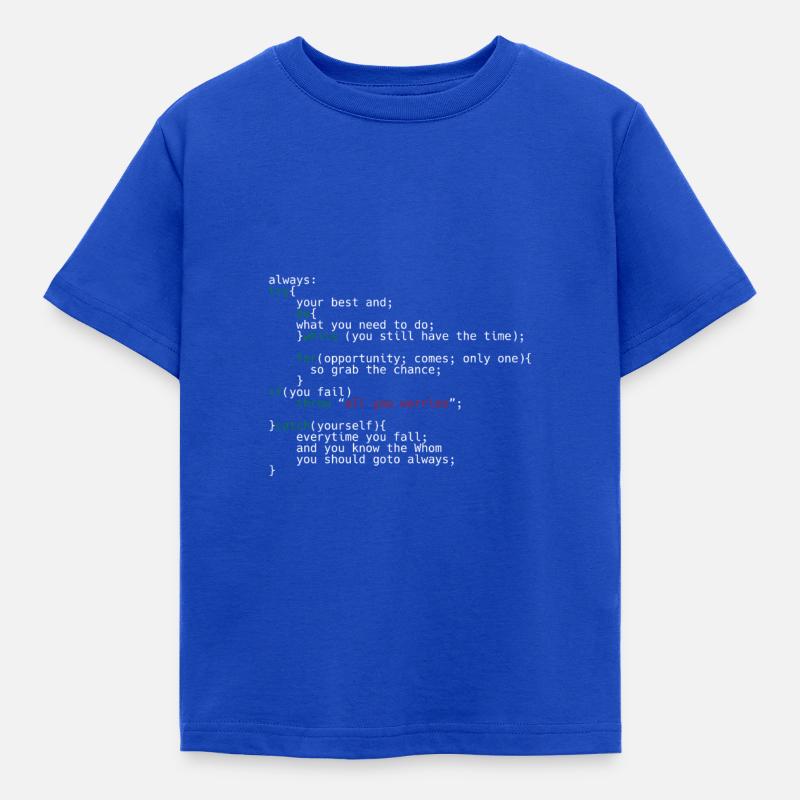Geek Coder - Kinder T-Shirt - Royalblau