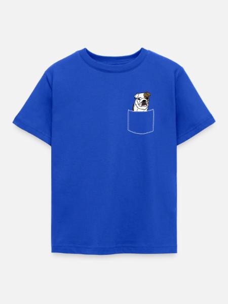 Bulldogge - Kinder T-Shirt - Royalblau
