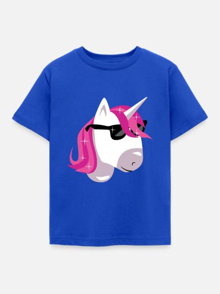 Einhorn - Kinder T-Shirt - Royalblau