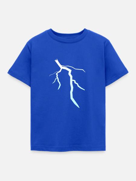 Blitz Blitzschlag Lightning Bolt - Kinder T-Shirt - Royalblau