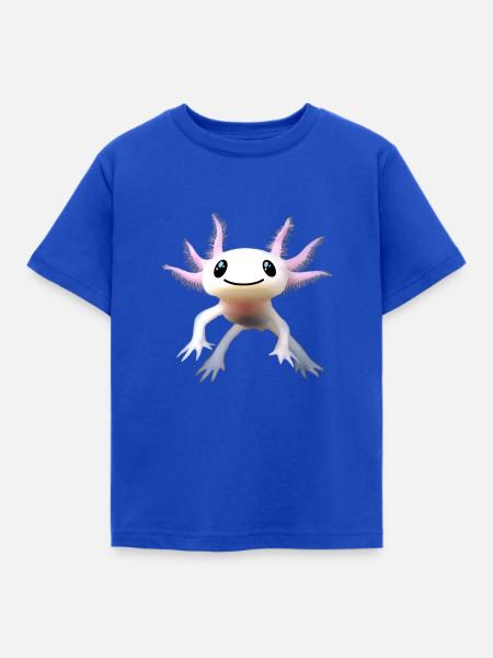 Axolotl - Kinder T-Shirt - Royalblau