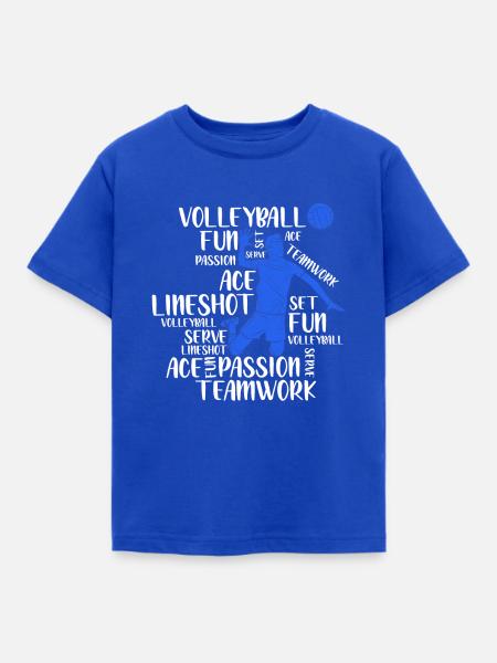Volleyball Player Spike - Kinder T-Shirt - Royalblau