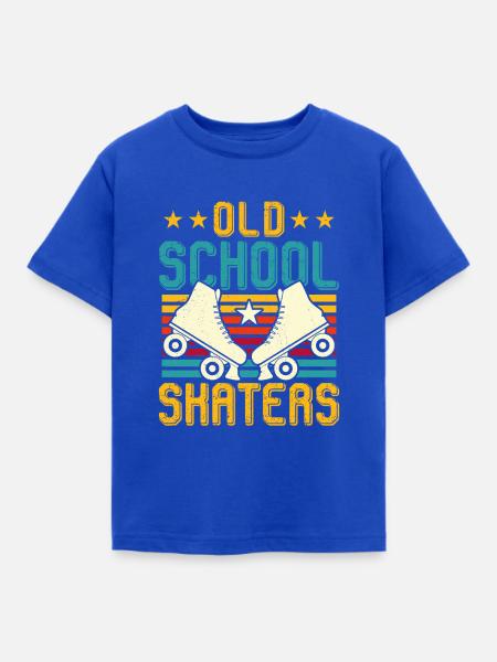Retro Roller Skates - Kinder T-Shirt - Royalblau