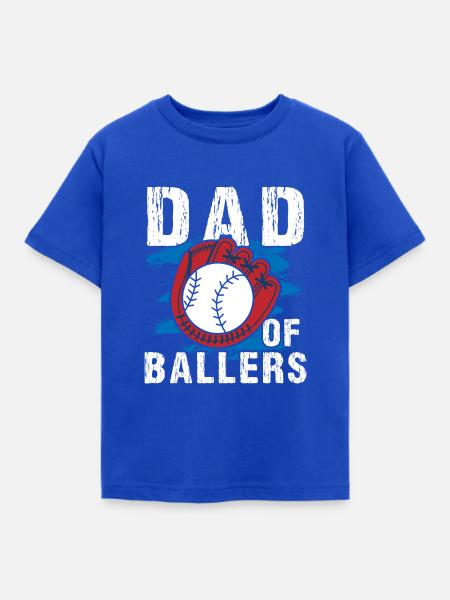 Dad Of Ballers Baseball - Kinder T-Shirt - Royalblau