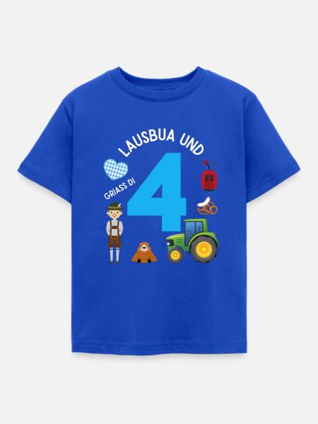 Lausbua und 4 - Kinder T-Shirt - Royalblau
