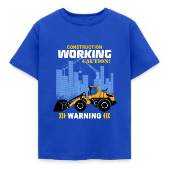 Chargeuse sur pneus - T-shirt Enfant - bleu royal - Devant - AI Model Kid Female (0cm)