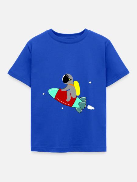 astronaut - Kinder T-Shirt - Royalblau