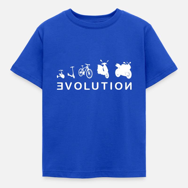 Evolution Biker 2- Evolution of a Biker 2.0 - Kids' T-Shirt - royal blue