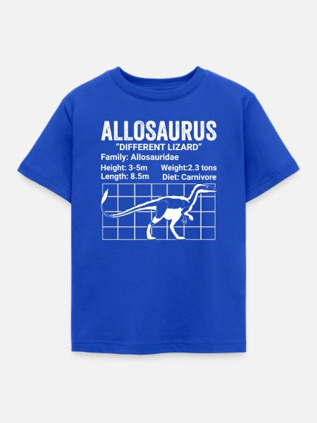 Paleontologist Allosaurus - Kinder T-Shirt - Royalblau