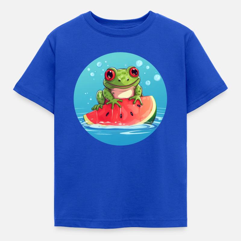 Grenouille sur pastèque dans la mer - T-shirt Enfant - bleu royal